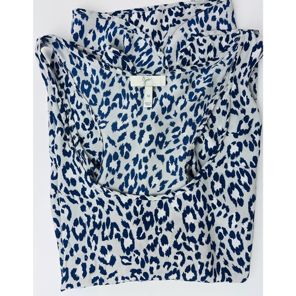 Joie silk sleeveless tank size Medium blue gray leopard - Picture 6 of 8